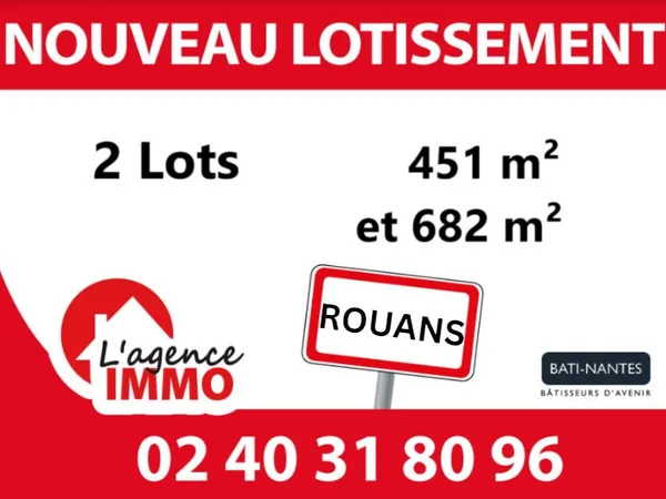 A VENDRE A ROUANS, LOTS DE TERRAIN A BATIR EN LOTISSEMENT DE 