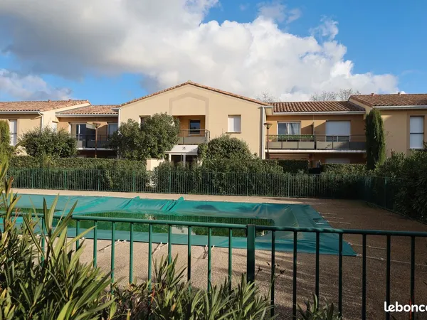 ⭐ t2 42m² en location meublée flexible - jardin privatif 18m² - piscine - parking - grans ⭐ 