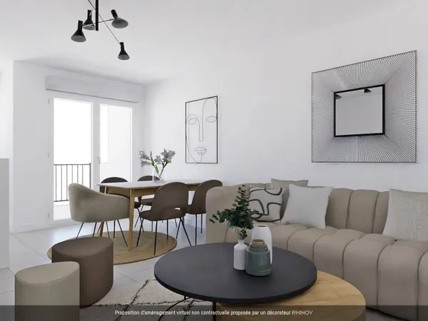 Appartement 3 pièces 61 m² 
