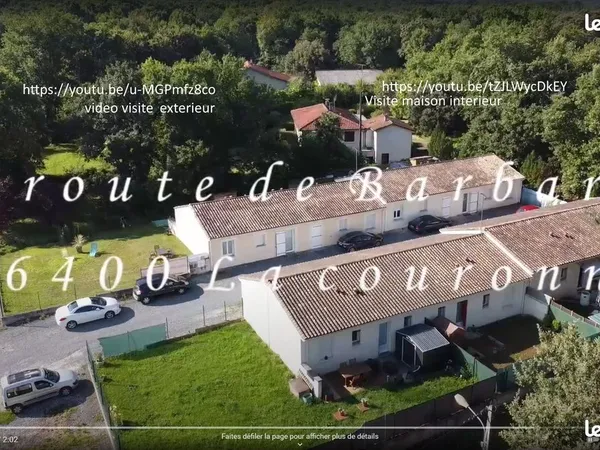 Maison 67m² T3 2 CH + Parking + terrasse et petit jardin 