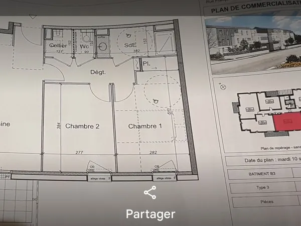Appartement T3 63m2 