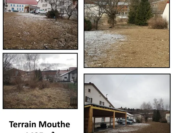 MOUTHE - Terrain plat constructible viabilisé de 1435 m2 