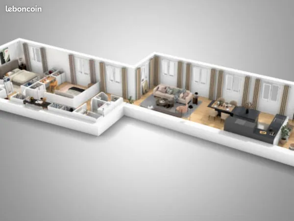 Appartement 3 pièces 106 m² 