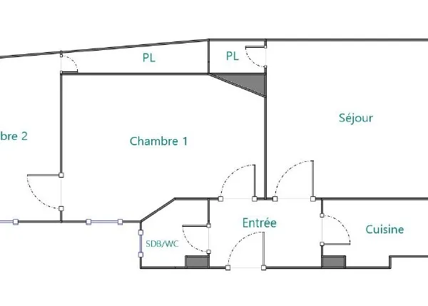 Appartement 3 pièces rue du Capitaine Marchal Paris 20ème 