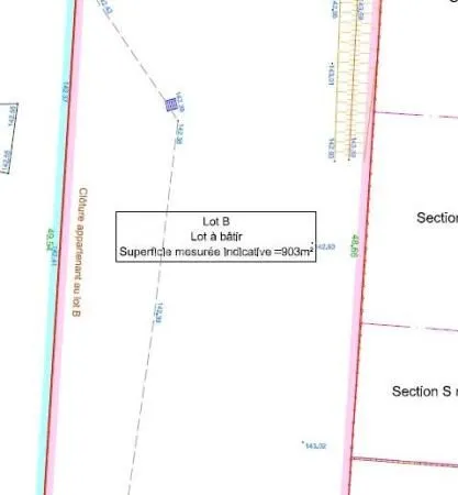 Terrain 903 m² Etampes 