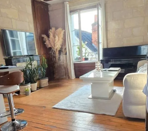 🌟 Duplex de charme authentique, 2 ch. Tours centre les Halles 