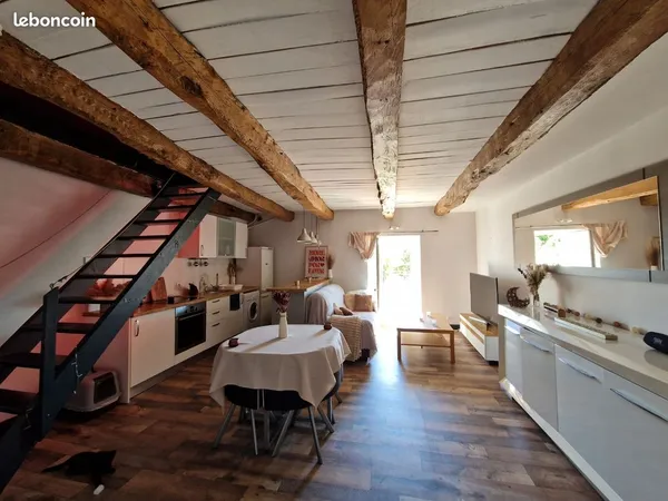 Appartement jardin grange rénovée 