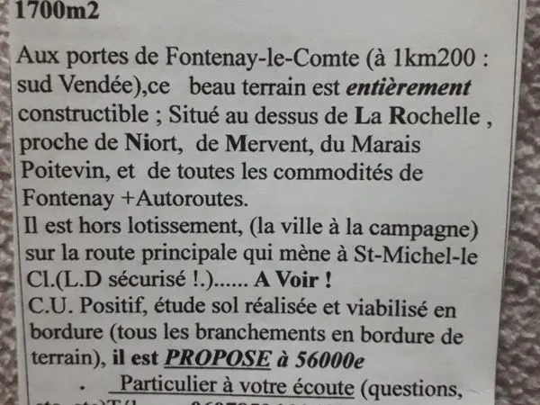 Terrain contructible 