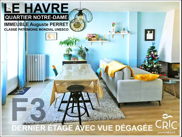 LE HAVRE / QUARTIER NOTRE-DAME A VENDRE F3 VUE DÉGAGÉE AU D 