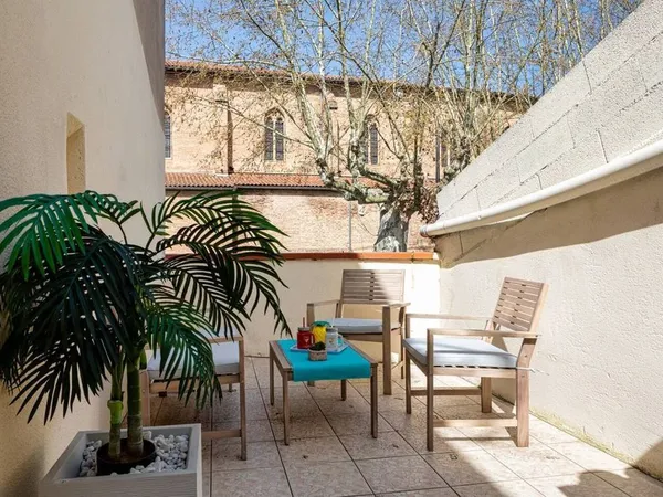 Appartement Duplex, 2 ch, 70m2, Centre de Gaillac, Terrasse 