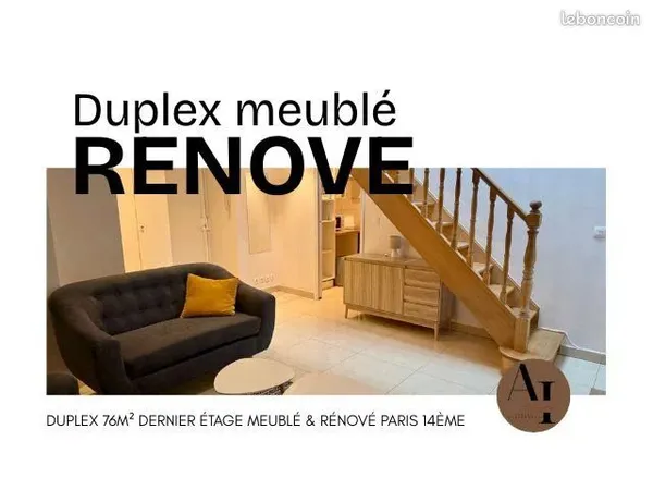 Duplex 4 pièces 76 m² 