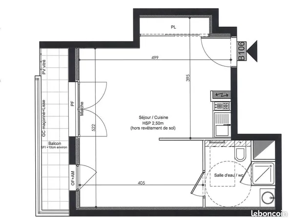 Appartement 1 pièce 30 m² 