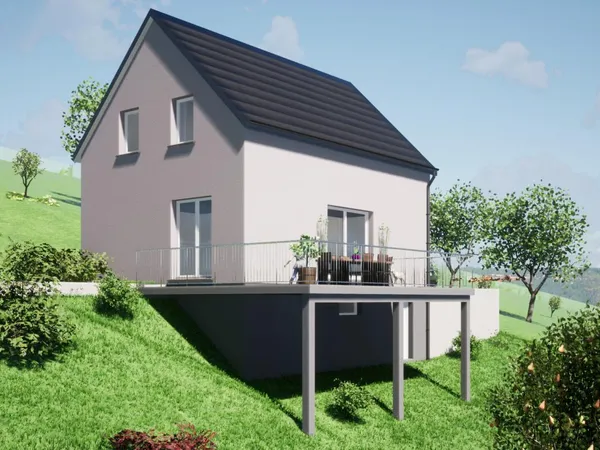 Maison 100m2+ sous-sol sur 7.5 ares sur les hauteurs - vallée de Kaysersberg 