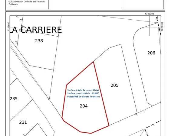Terrain 814 m² Saint-Mars-de-Coutais 