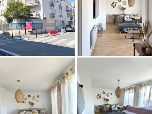 À vendre, appartement 3 pièces avec terrasse et double parking à Aubervilliers 