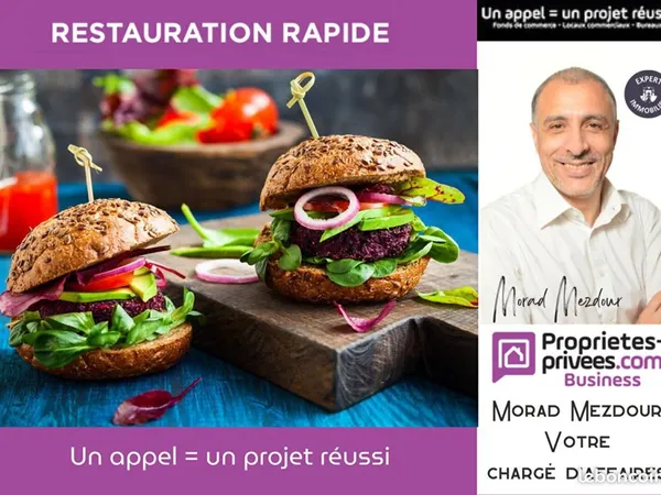 Fonds de commerce restauration rapide 50 m² 