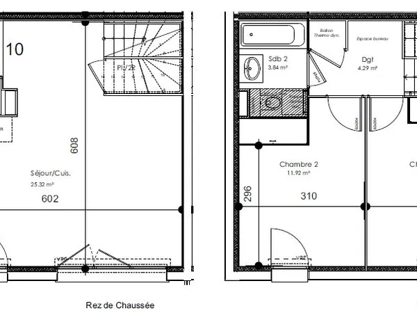 Duplex 3 pièces 61 m² 
