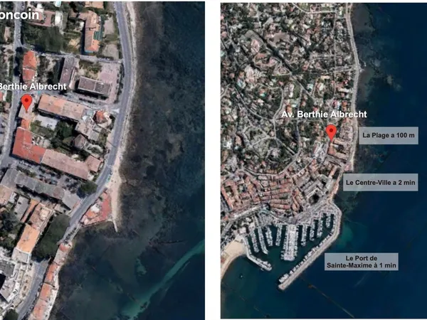 Appartement situé en centre-ville, à proximité immédiate des plages 