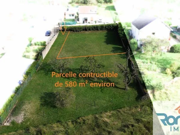 TERRAIN A BATIR NON VIABILISE DE 580 M2 ENVIRON 
