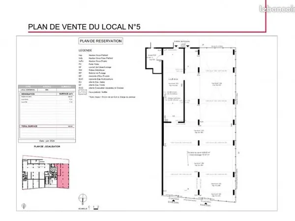 Local commercial 538 m² 