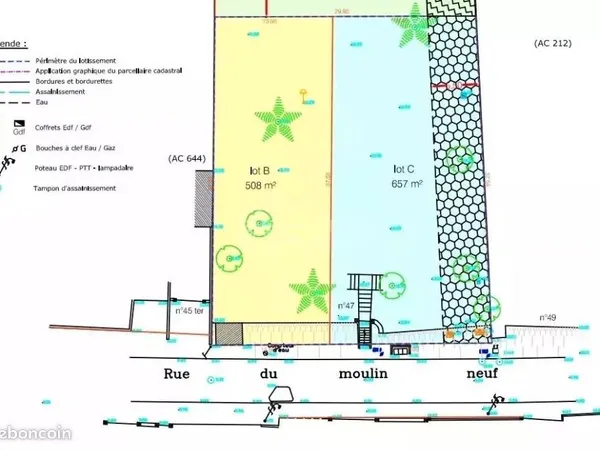 Terrain 657 m² Boussy Saint Antoine 