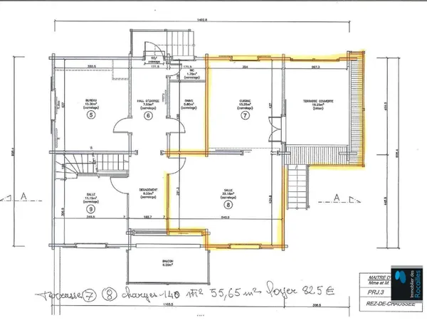 Bureaux 55 m² 