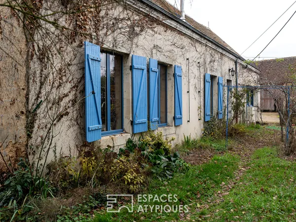 Fermette authentique avec dépendances et jardin 
