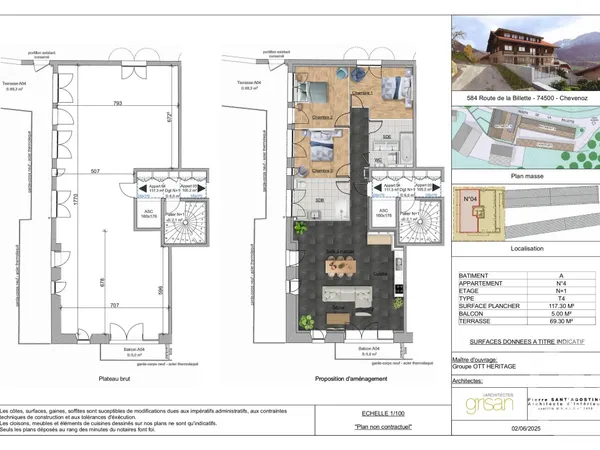Appartement 4 pièces 117 m² 