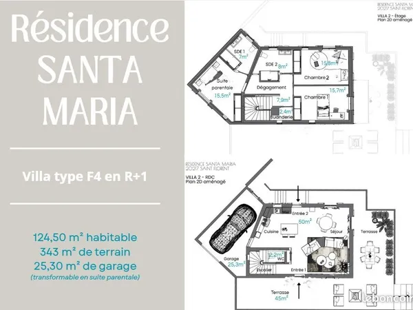 Villa R+1 - Jardin + Terrasse - Programme neuf en VEFA 