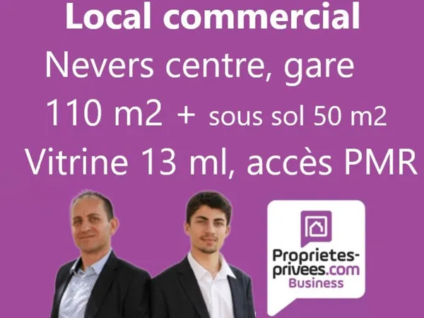 NEVERS - LOCAL COMMERCIAL, BUREAUX, GRANDE VITRINE 