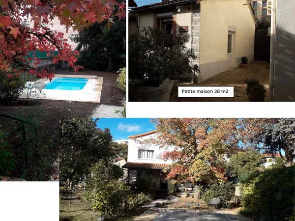 Unique Très bel ensemble 2 maisons dans Cahors ville avec piscine, sur un terrain de 760 m2, très 