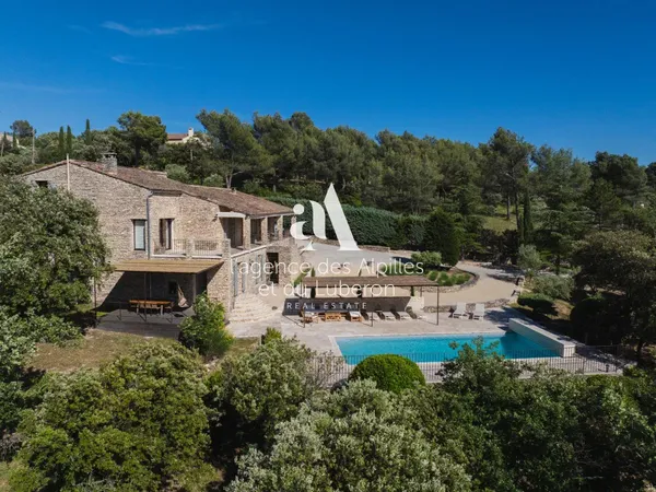 Gordes - Maison En Pierre Renovee Avec Piscine Et Vues Panoramiques 