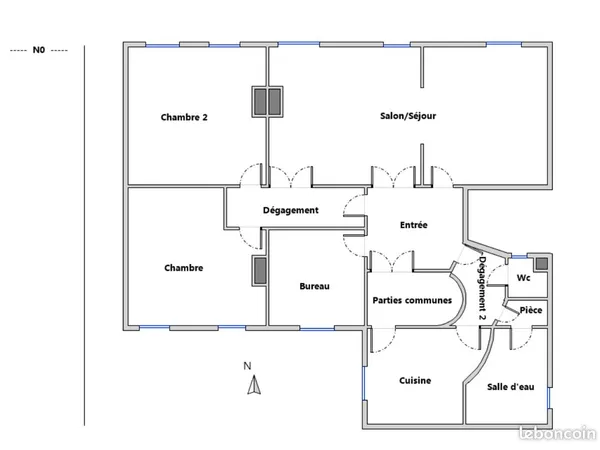 Appartement étage complet 4/5 pièces Gare du Nord - 111 m2 