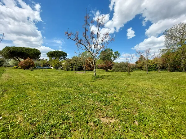 Terrain constructible, viabilisé et arboré de 978 m² 