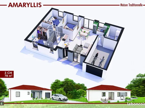 Maison 5 pièces 78 m² 