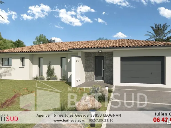 Terrain 1 700 m² Louchats 
