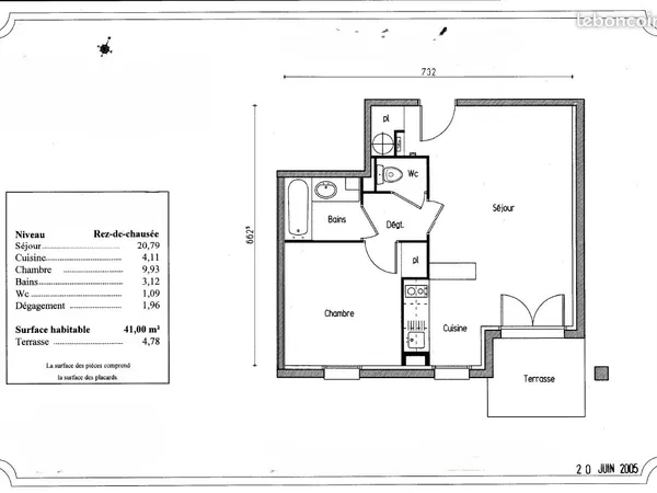 Appartement plain pied avec terrasse et verdure 