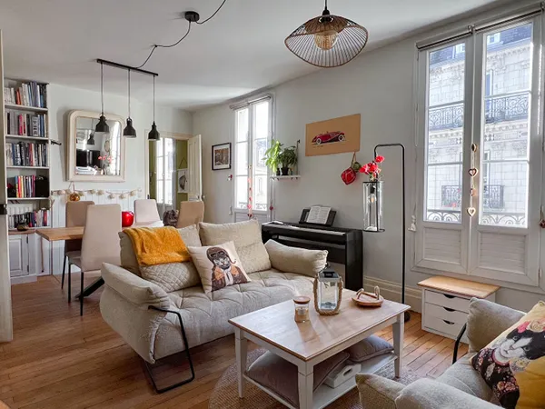 Appartement de charme à vendre, 72 m², 4 pièces, deux chambres Angers hyper centre, à deux pas 