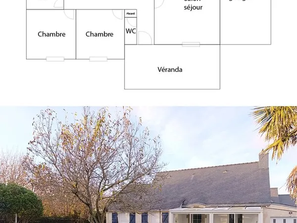 Maison 3 chambres 100m2 plein pied 