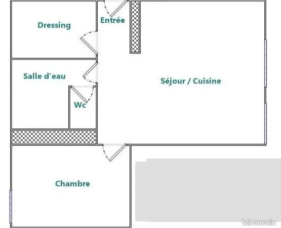 Appartement 2 pièces 47 m² 