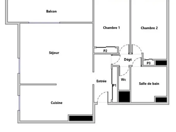 Appartement 3 pièces 68 m² 
