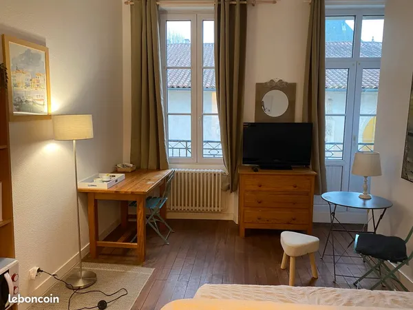 Studio charme terrasse centre ville 