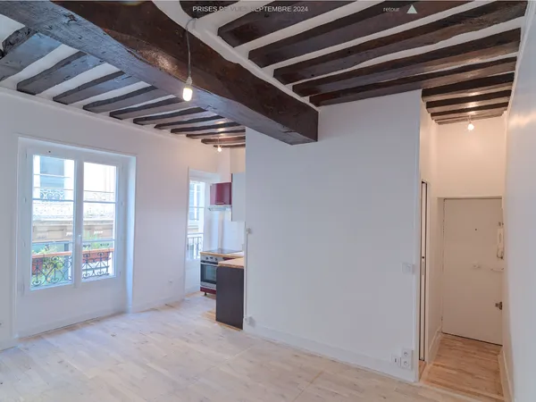 Vends appartement 23m² fraîchement rénové Paris 2ème quartier Bourse 