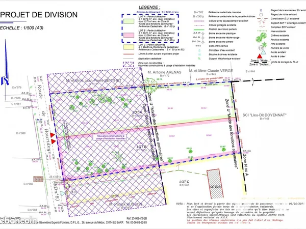 Terrain 3021 m² Villandraut 