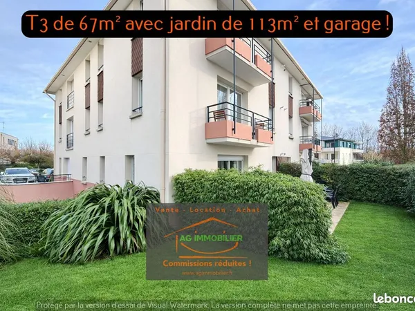 Appartement 3 pièces 66 m² 