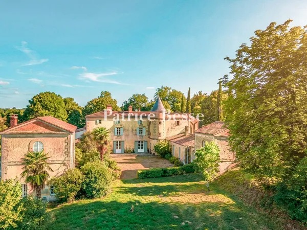 Proche de Bordeaux, dans un village des Côtes de Bourg, un château médiéval reconstruit au 19e 