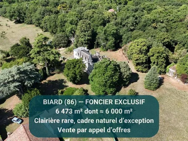 BIARD 86580, terrain constructible 6 473m² - Rue des Augustins 