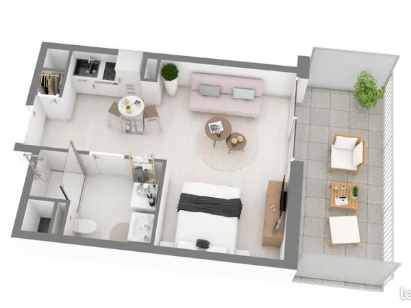 Appartement 1 pièce 28 m² 