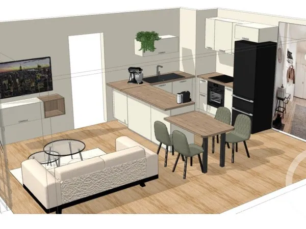 Appartement 3 pièces 63 m² 