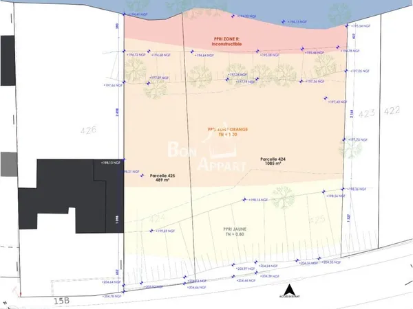 Terrain 1 574 m² Moutiers 